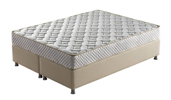 Sofa and mattress isolated on white