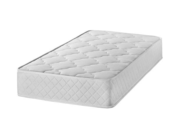 Comfortable mattress isolated on white background, orthopedic mattress