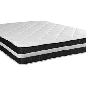 Soft mattress isolated against white background.