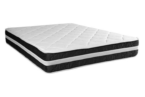 Soft mattress isolated against white background.